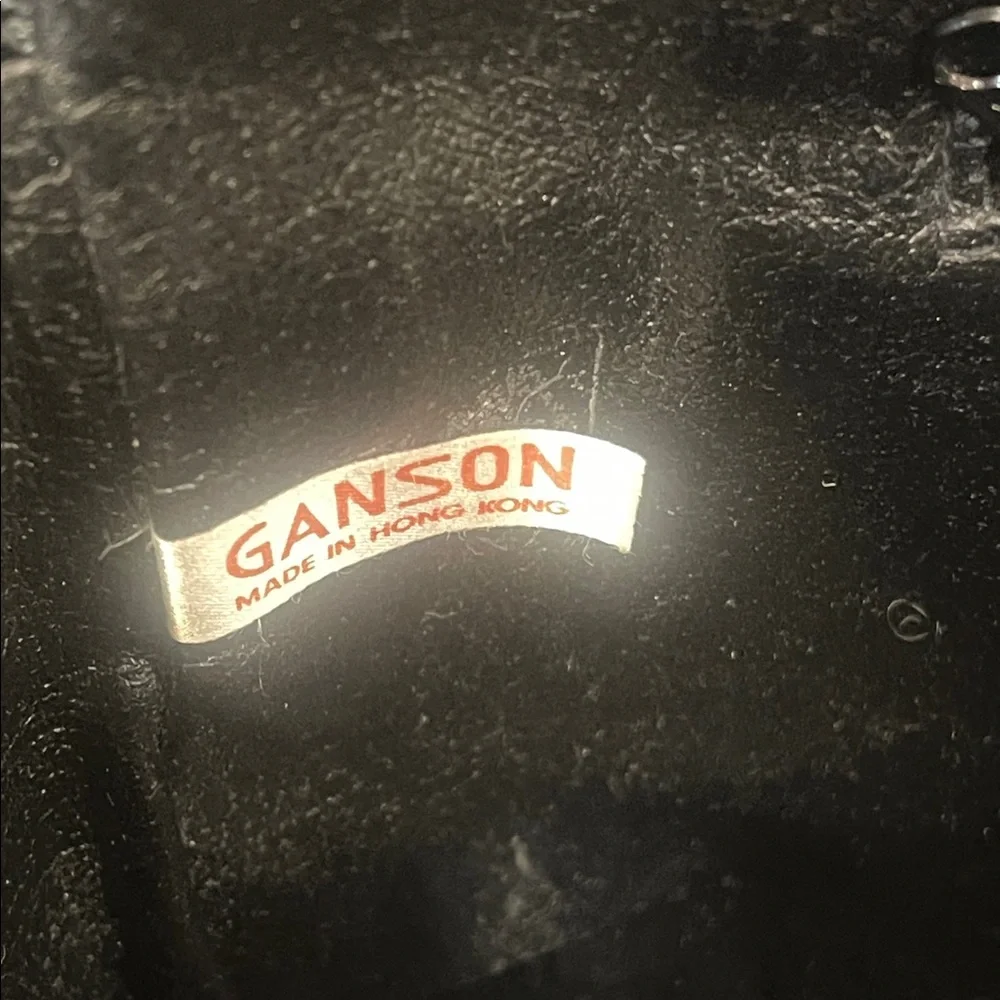 Vintage Ganson Woven Leather Satchel – Black Intrecciato Briefcase Bag